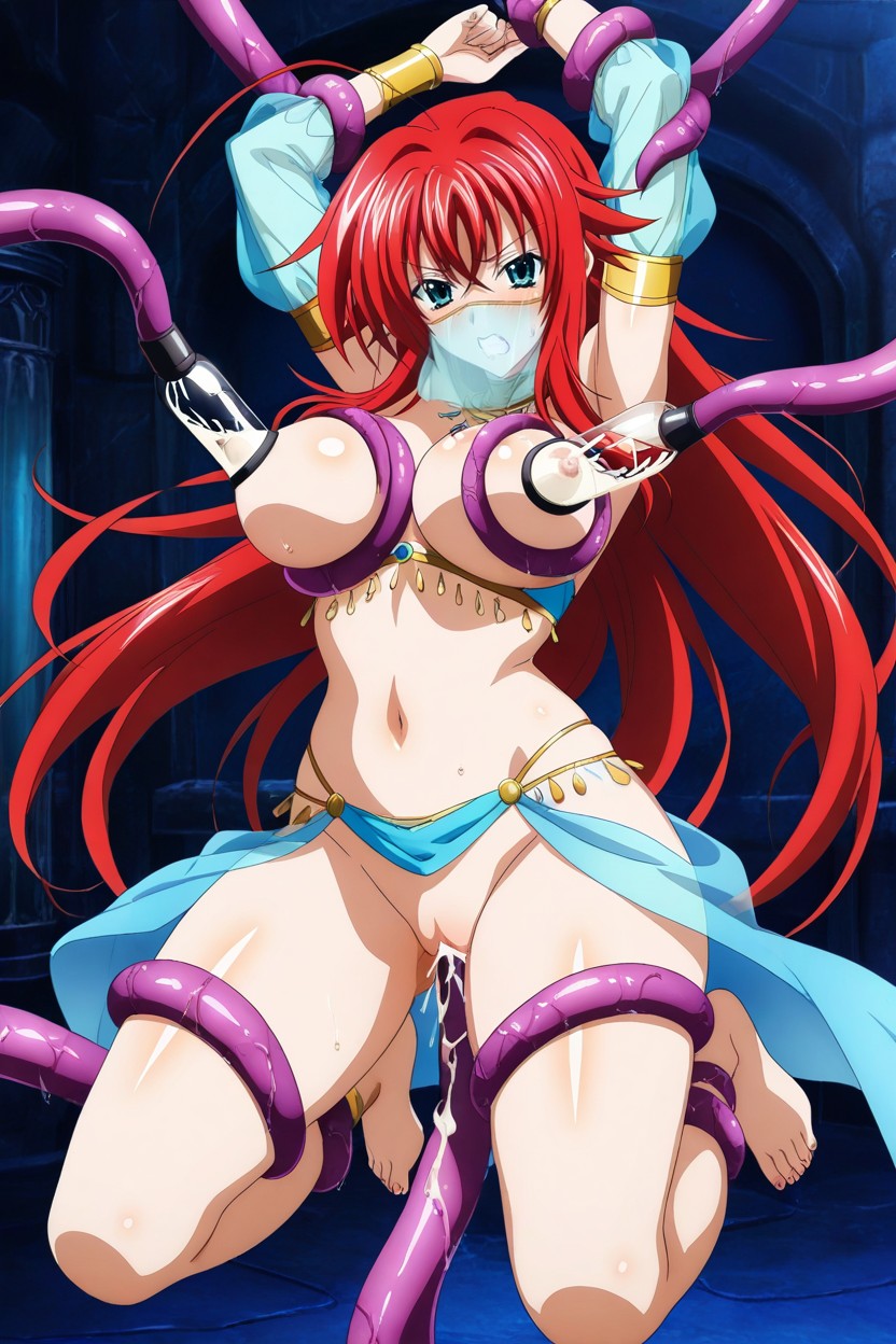 Tentacles Around Belly, Exposed Pussy, Tentacle Restraints Hentai AI Porn
