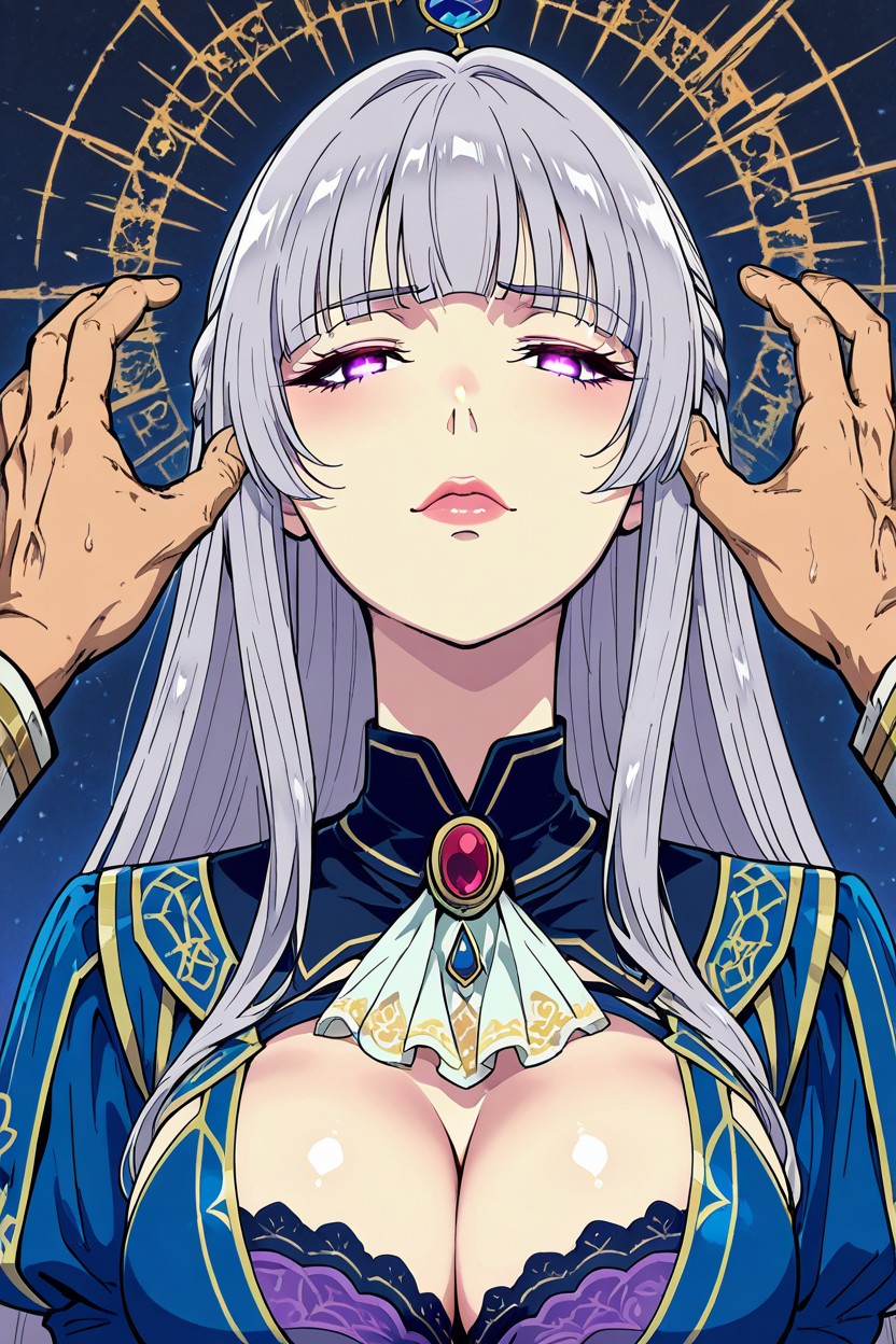 Otro Personaje Con Cabello Castaño Es Parcialmente Visible, Mejor Calidad, Perfect Face Hentai AI Porn