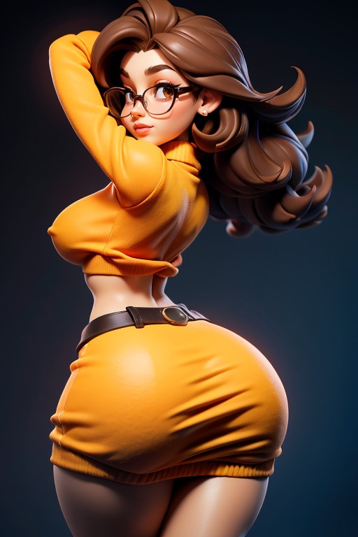 Correct Body Proportions, Naked Below The Waist, Arms Up Hentai AI Porn