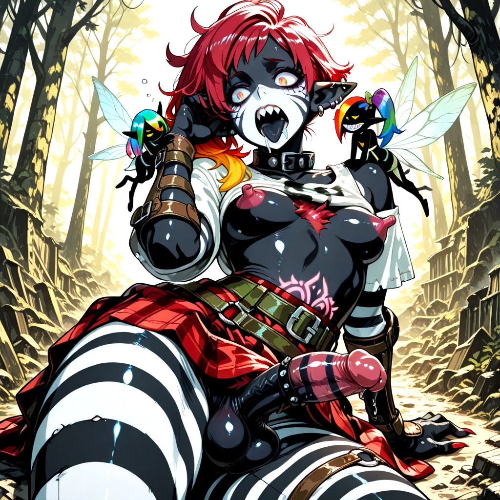 Proud, Chest Hair, Striped Black Skin Hentai IA
