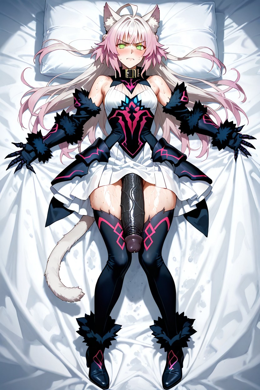 Matching Detached Sleeves, Wearing A High-collared, Small Breasts Hentai AI Porn
