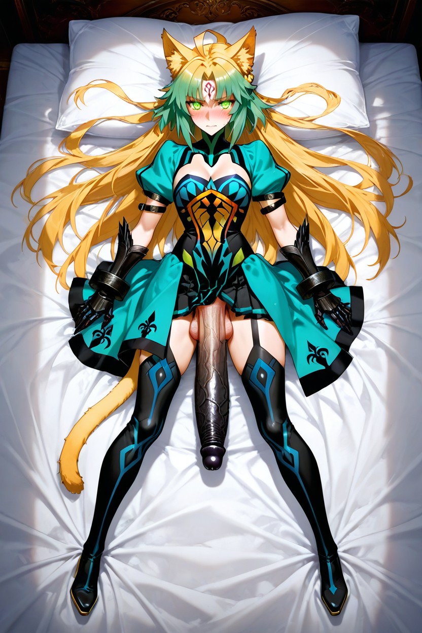 Dakimakura Style, Futanari, Full Body Hentai AI Porn