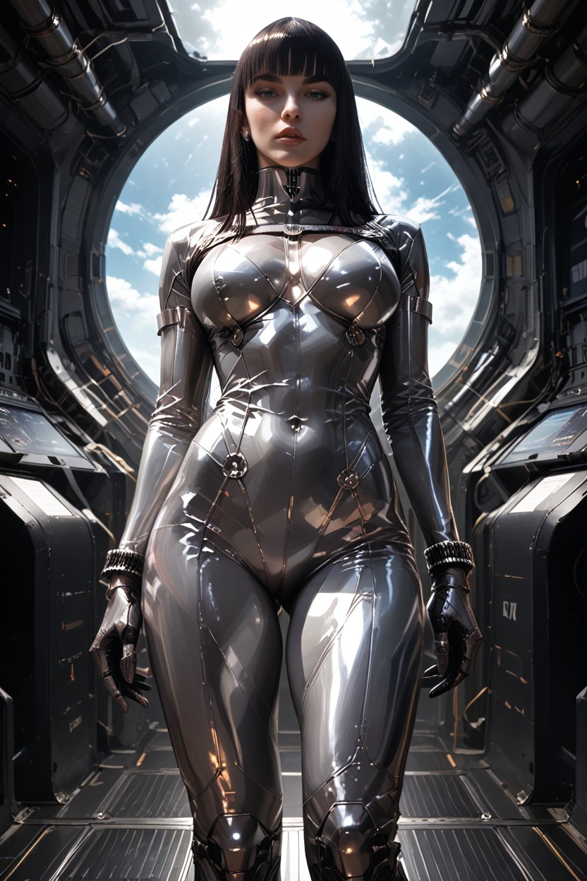Huge Monster Male, Ultra Realistic, Futuristic Metallic Wrist And Ankle Bangle Hentai AI Porn