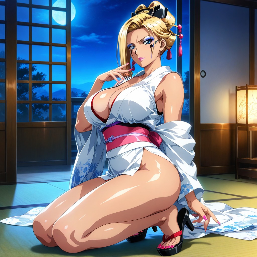Pink Nails, Large Breast, Perfect Image Hentai AI Porn