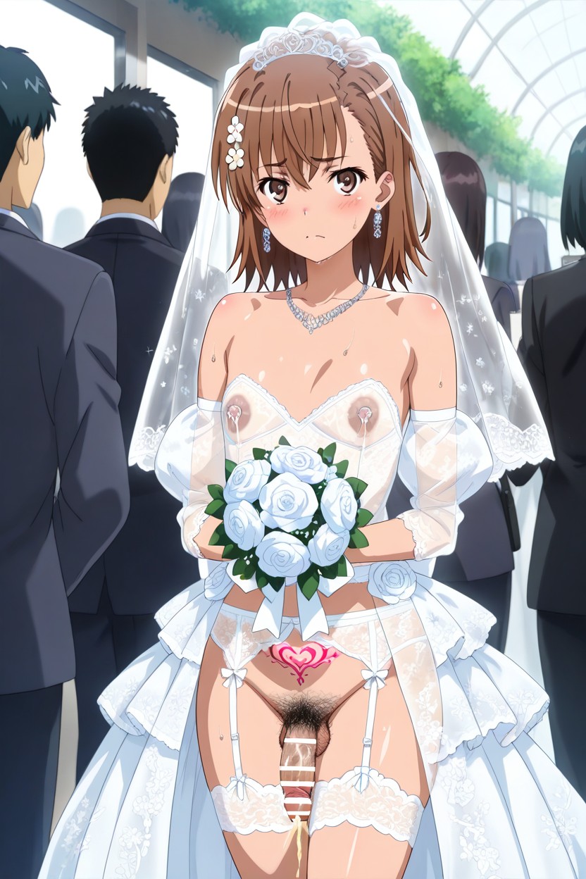 White Lace Penis, Misaka Mikoto, Big Skirt Hentai AI Porn
