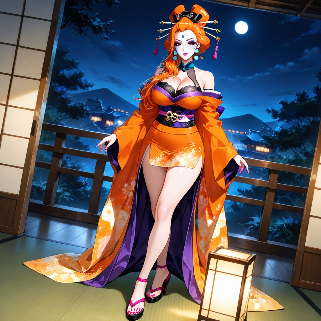 Tanned Skin, Night, Noir Hentai AI Porn