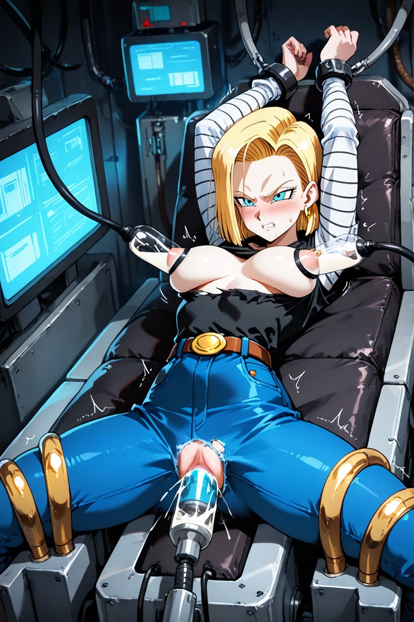 Restrained, Arms Up, Android From Dragon Ball Z Hentai AI Porn