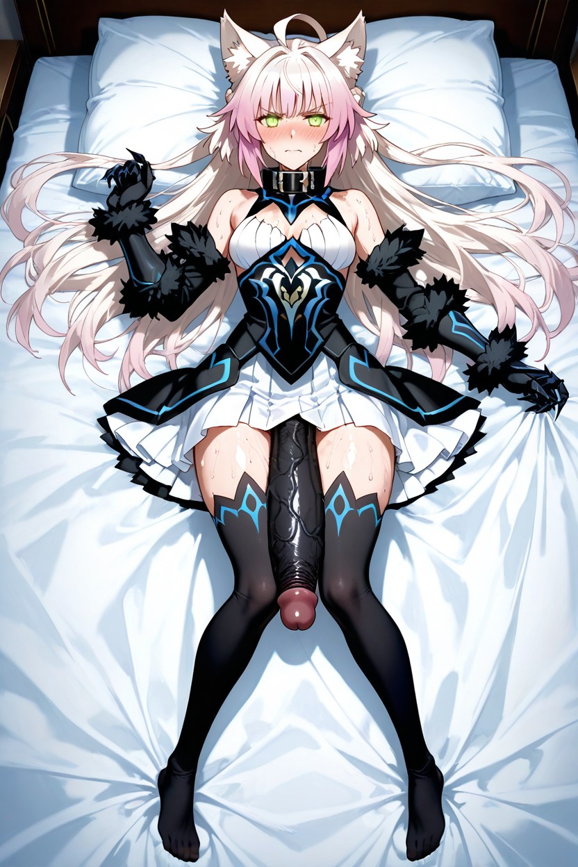 Filling The Frame In A Direct Parallel With Her Right Arm Resting Lightly On Her Forehead, Glowing Eyes, Excessive Sweating Hentai AI Porn