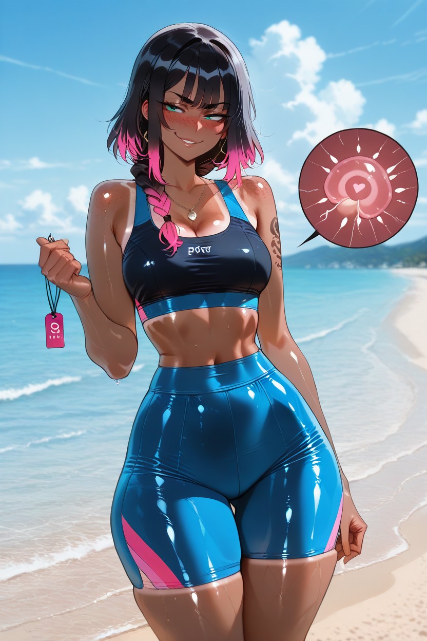 Long Legs, Tan Lines, Perfect Face Hentai AI Porn