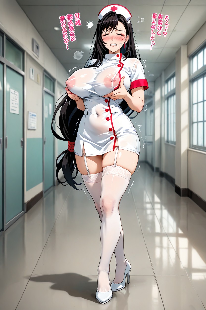 Model Poses, Model, Cums On Face Hentai AI Porn