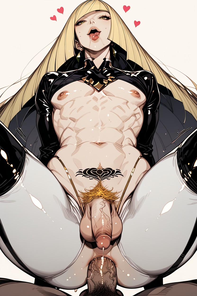 Gold Hair, Culo Grande, Ahegao Hentai IA