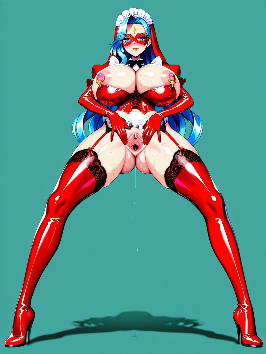 Nipple Rings, Standing, Huge Erect Clitoris Hentai AI Porn