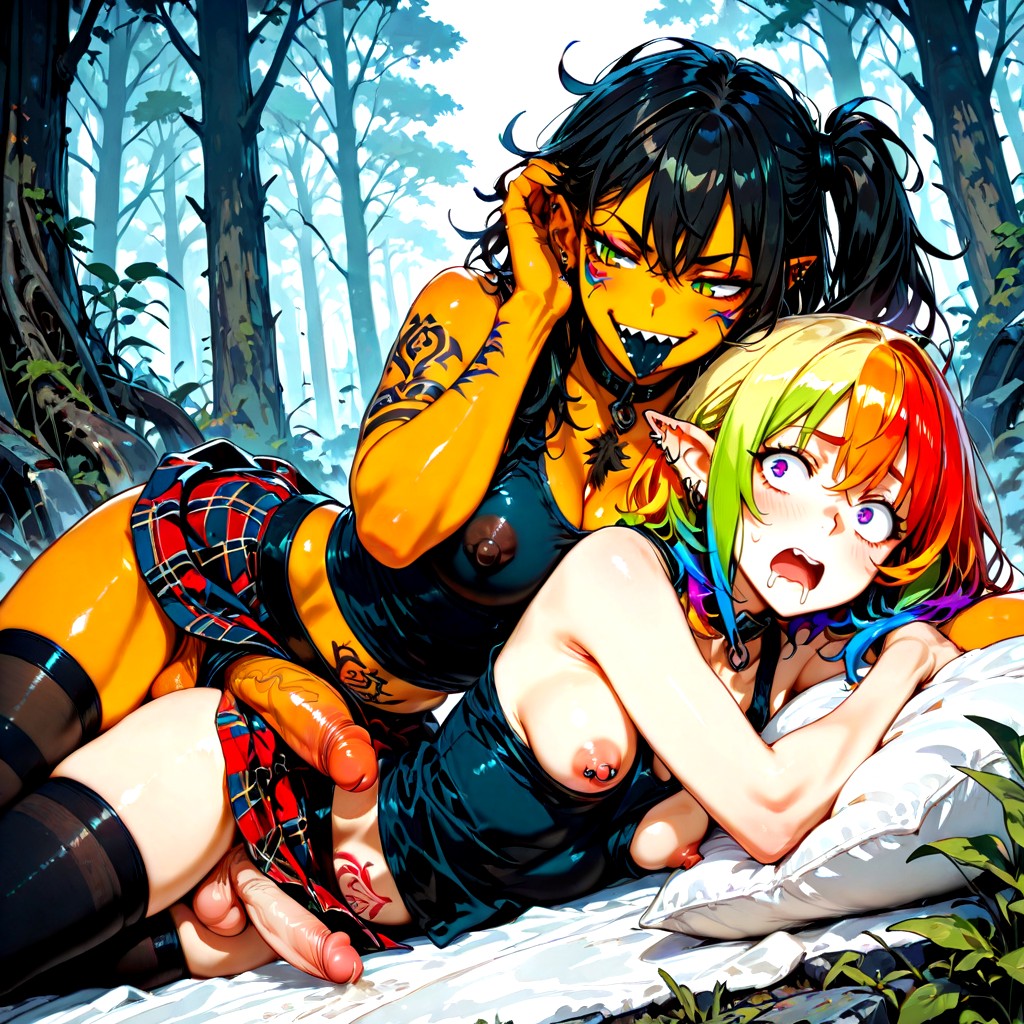 Black Tongue, Banded, Hug Hentai AI Porn
