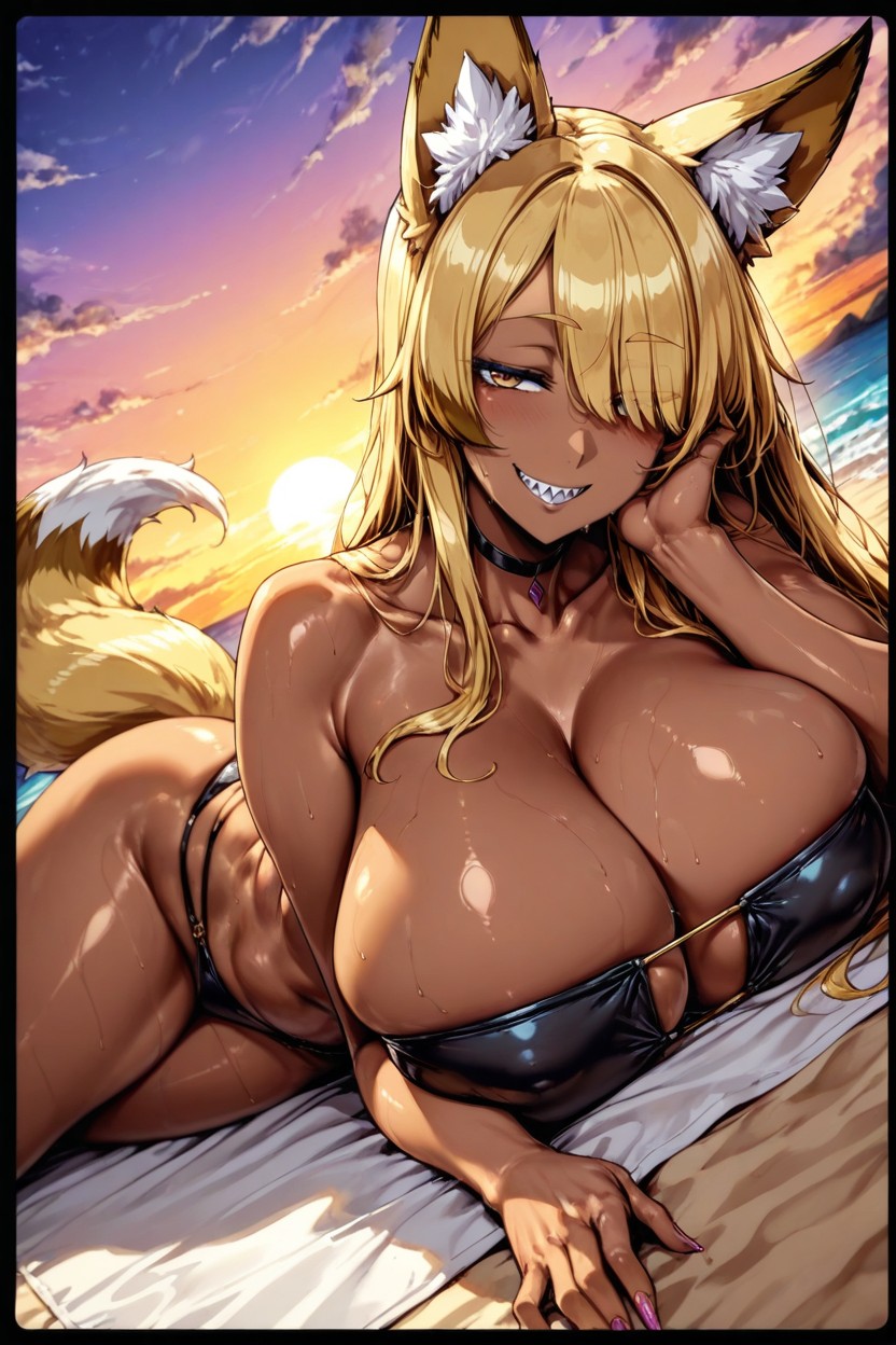 Skinny, Hyper Massive Breast, Tomboy Hentai AI Porn