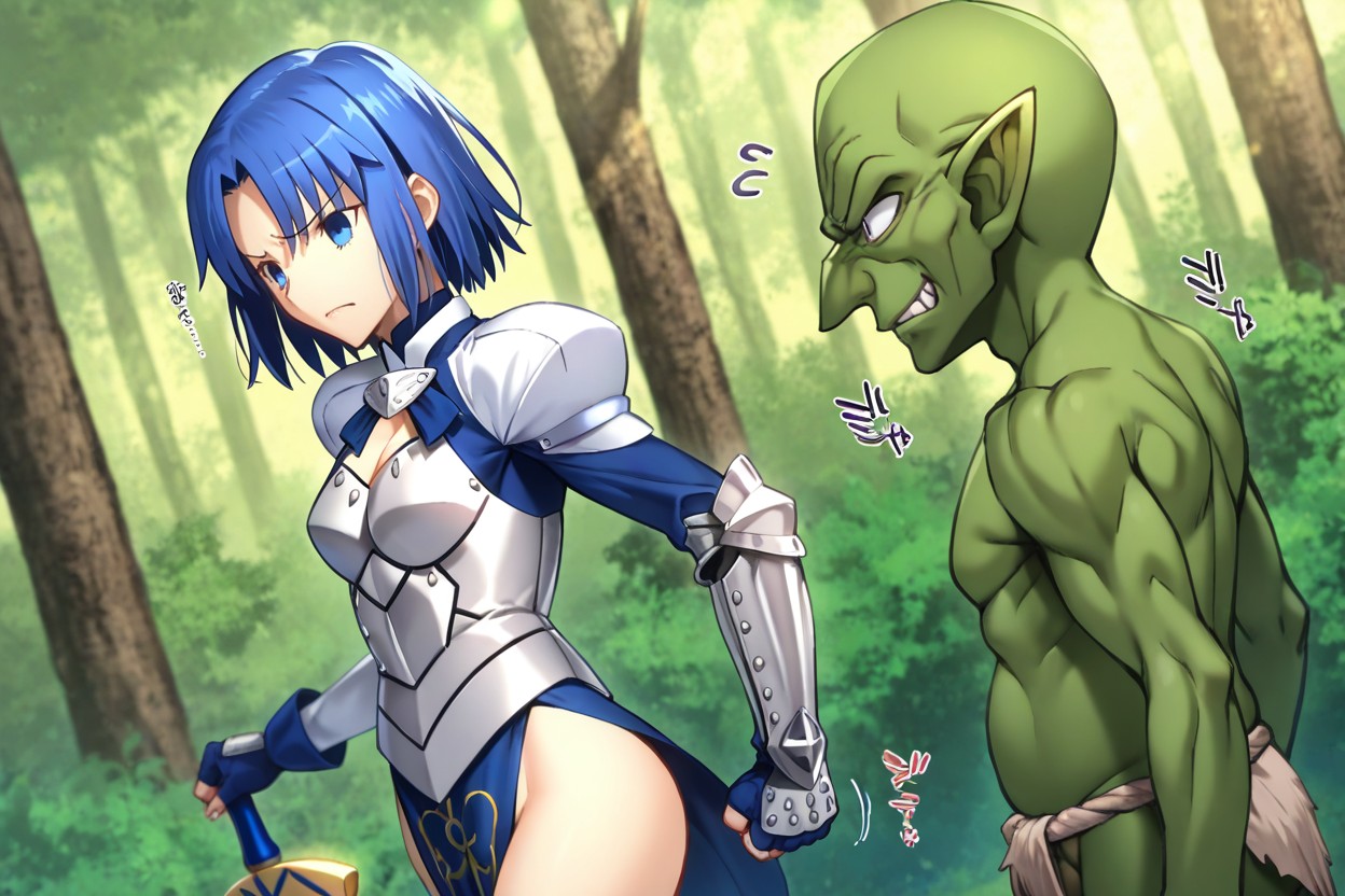 Skeptical, Only Tow Character, Female In Grey Armor Hentai AI Porn
