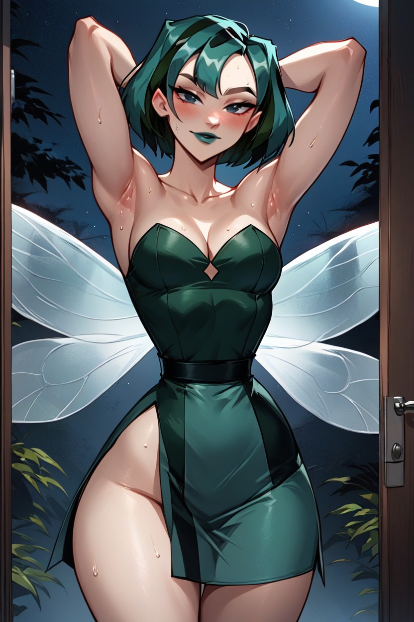 Dark Background, Arms Up, Fairy Hentai AI Porn
