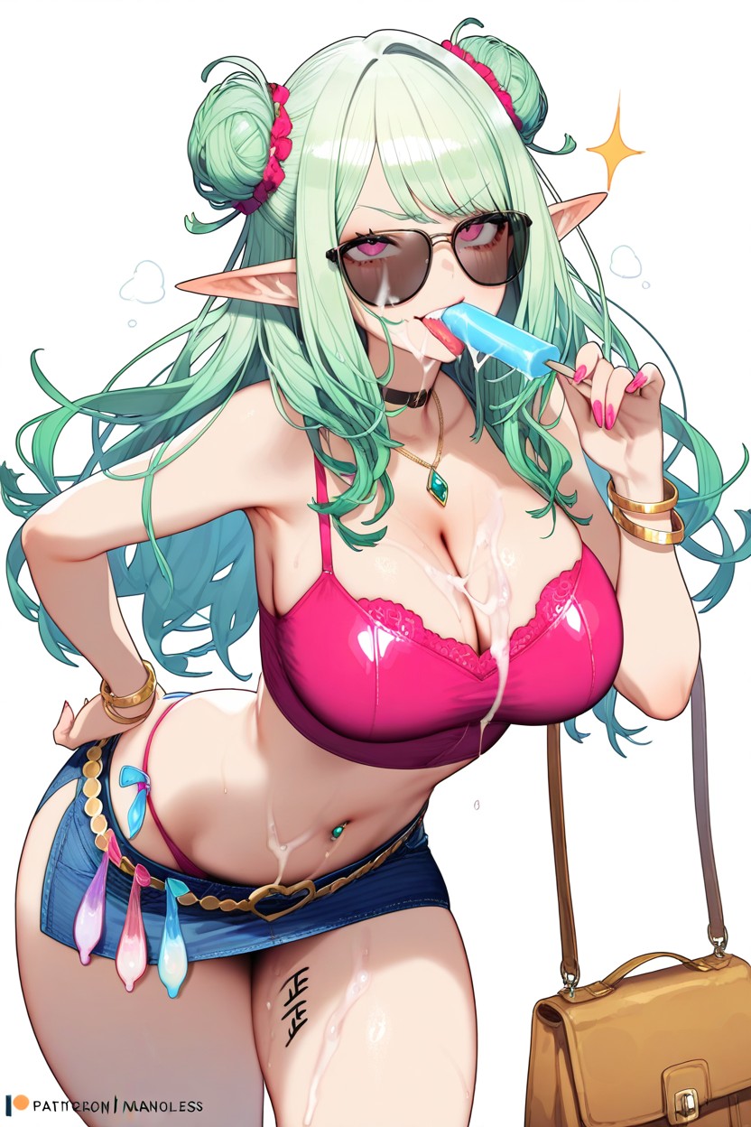 Rolling Eyes, Cum On Stomach, Biting Lip Hentai AI Porn