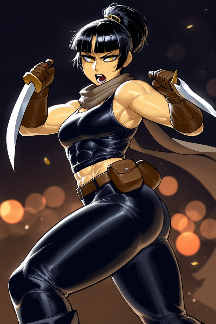 High Ponytail, Krekkov Art, Tomboy Hentai AI Porn