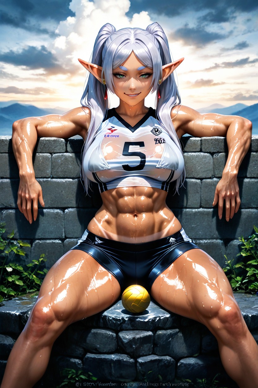 Realistic Anatomy, Sweaty, Oiled Skin Hentai AI Porn