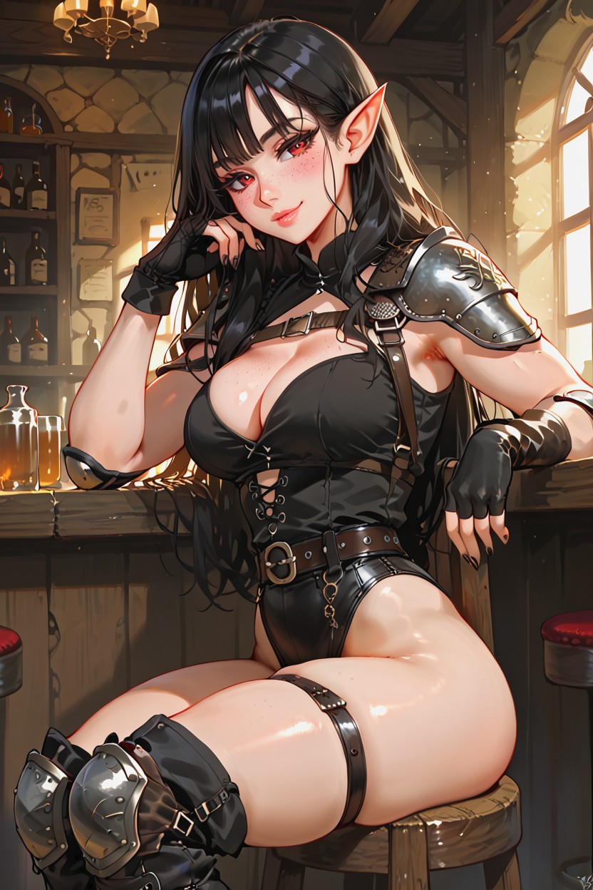 Perfect Proportions, 20+, Black Leotard Hentai AI Porn