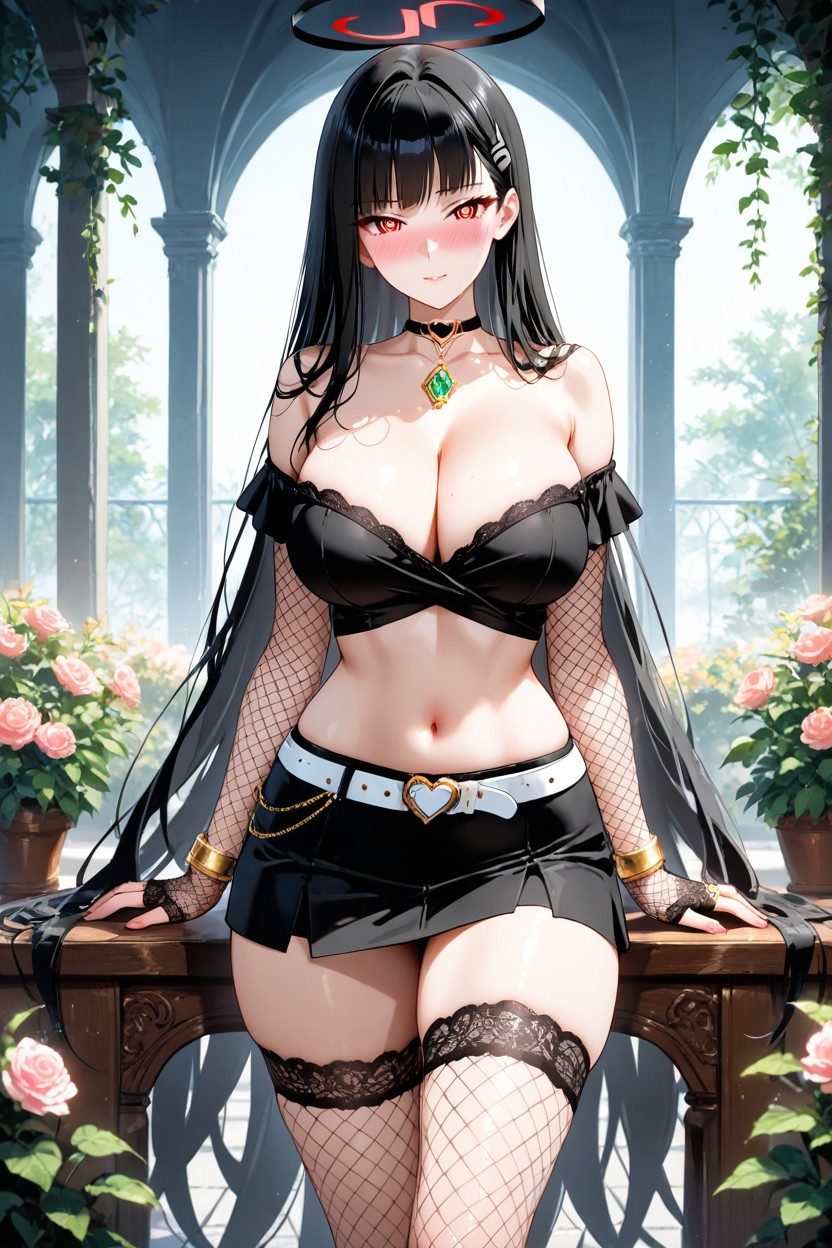 Happy Look, Standing Facing The Viewer, Gold Bracelets Hentai AI Porn