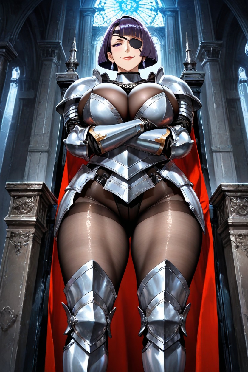 Knight Arms Armor, Fit, Side View Hentai AI Porn
