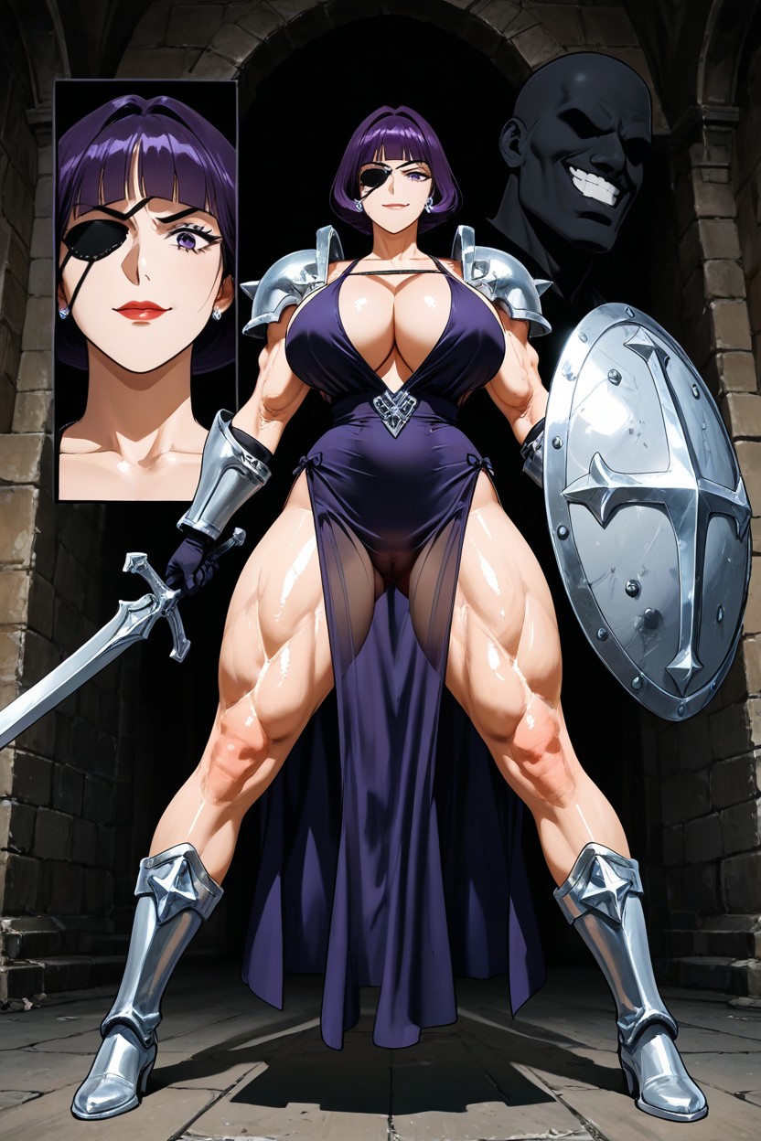 Same Height As Her, Muscle, See Through Nylon Legs Hentai AI Porn