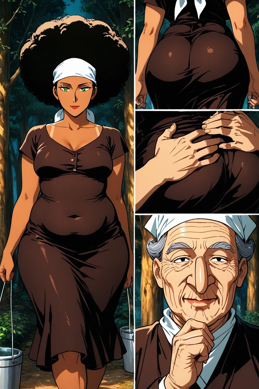 Black Stilleto, Thick Ass, Attractive Mature Face Hentai AI Porn