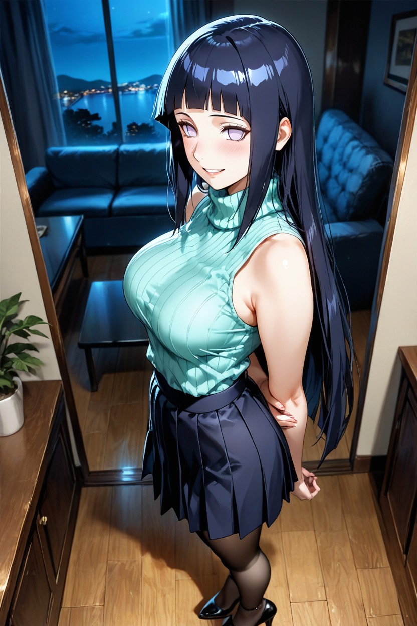 Side View, Black Tights, Side View Hentai AI Porn