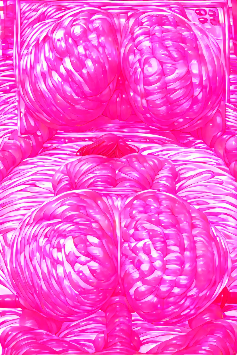 Large Television Screen Showing Hard Sex Streaming Live Sex On Television Screen, Pink Panties Around One Leg, Videocamera On Bed Hentai AI Porn