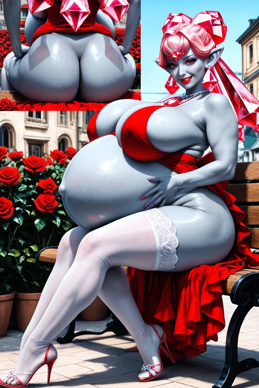 Happy, Hyperrealistic, Pregnant Hentai AI Porn