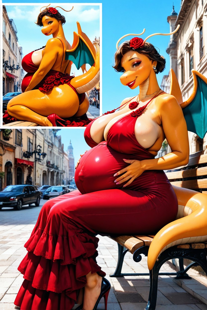 Very Blushed, Massive Breast, City Hentai AI Porn