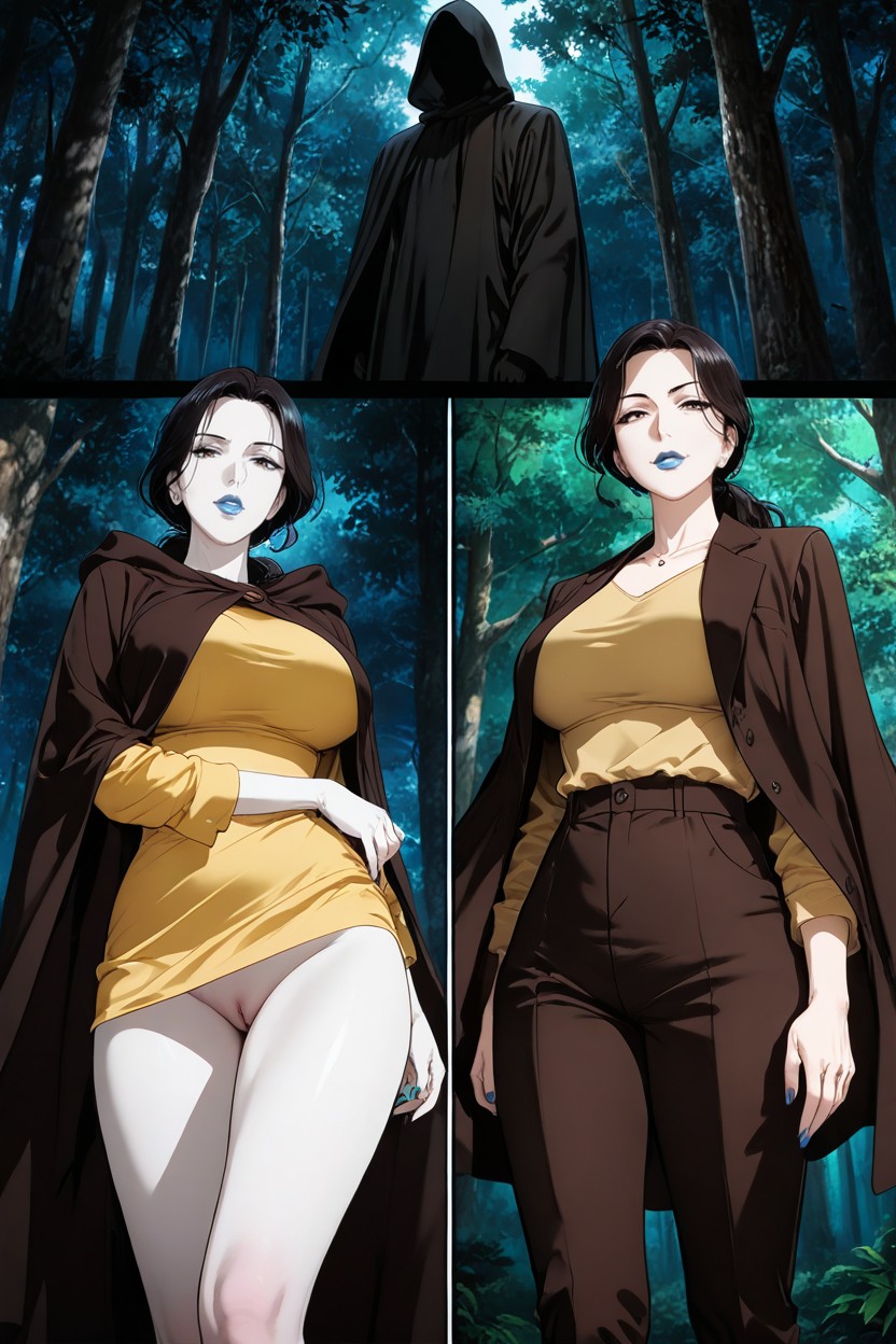 Dark Brown Pants, +, Dark Yellow Shirt Hentai AI Porn