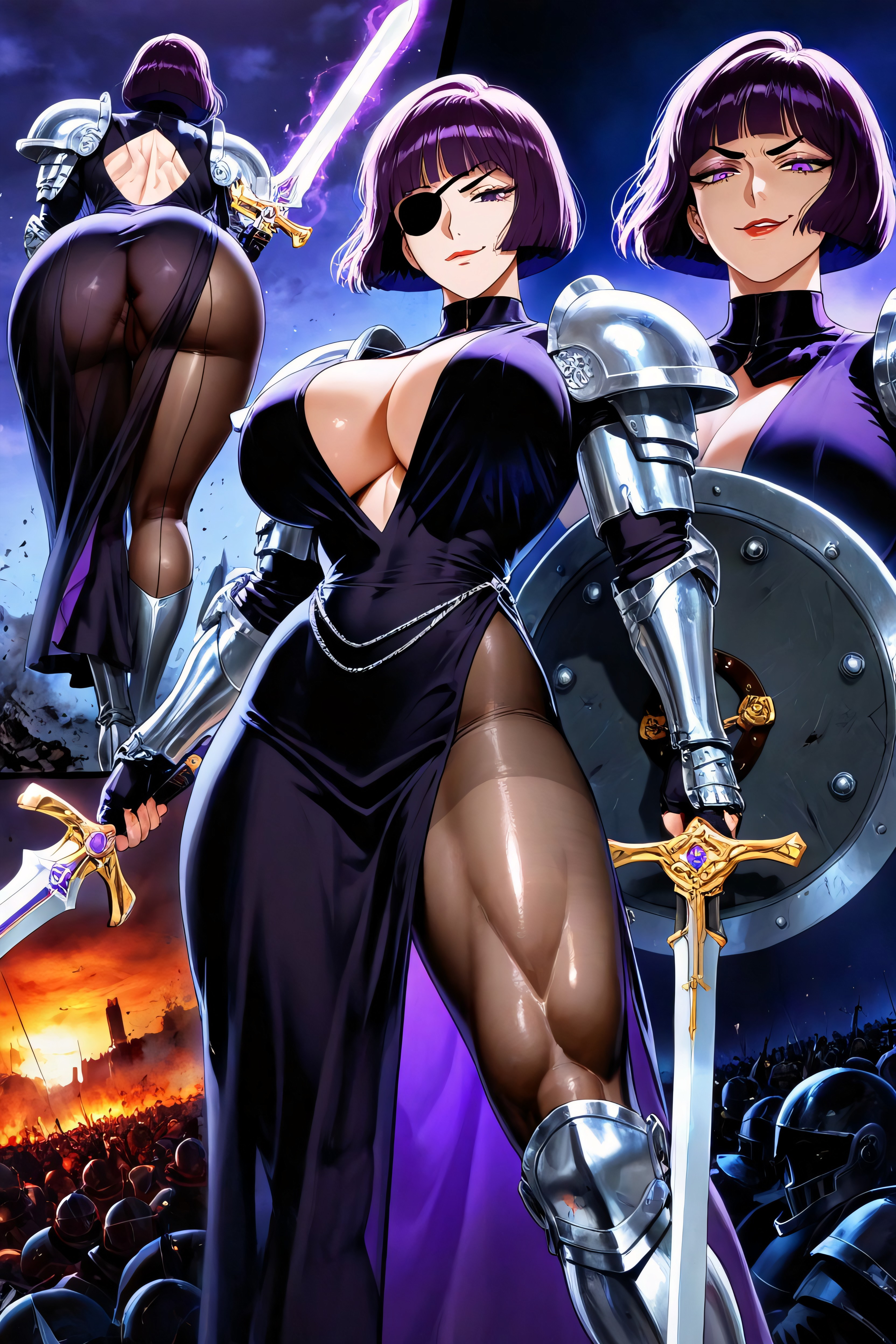 Perfectly Proposition, Smirk, She Holds A Giant Shield Hentai AI Porn