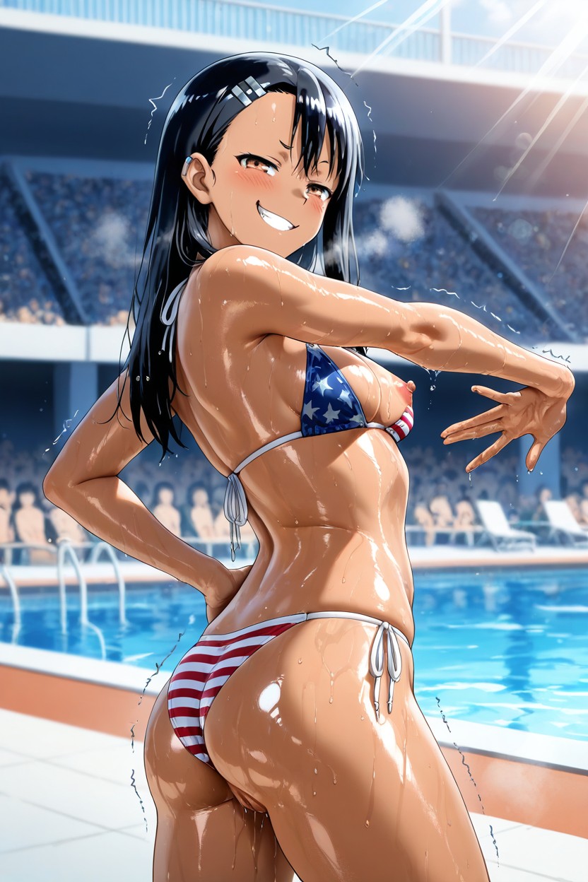 Uncensored, Sunlight, Swimming Pool Hentai AI Porn