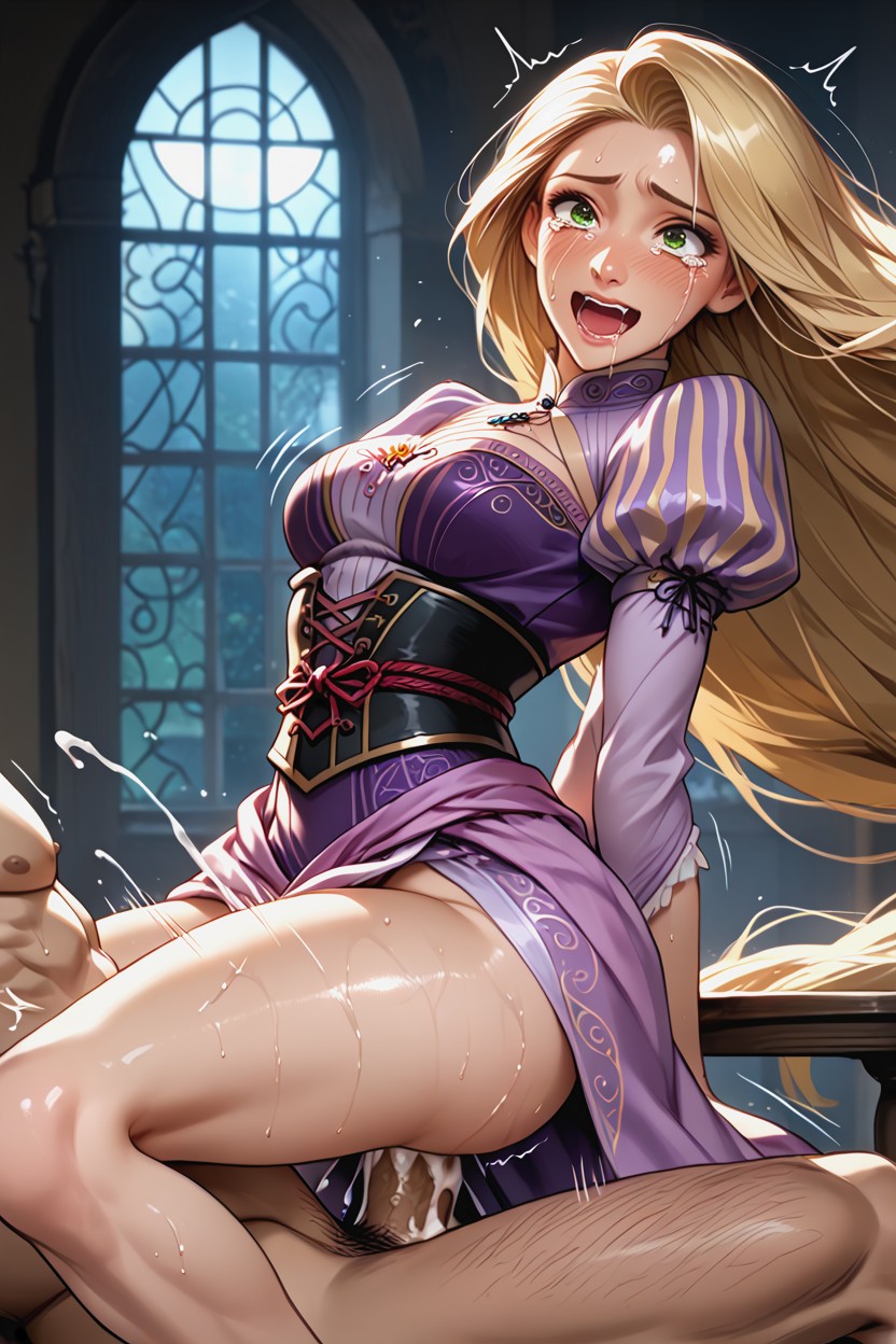 The Cock Being Inserted, Oiled Skin, Sweaty Each Other Hentai AI Porn