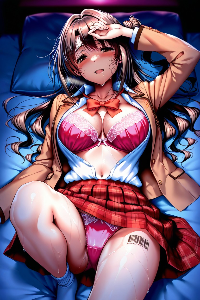 Red Skirt, Pillow, Highres Hentai AI Porn