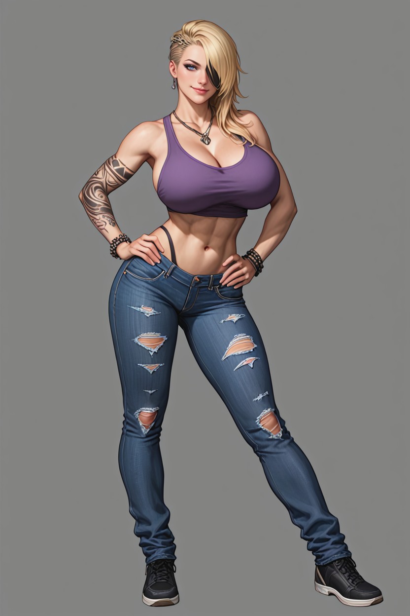 Cropped Style, Model, Stomach Shown Hentai AI Porn