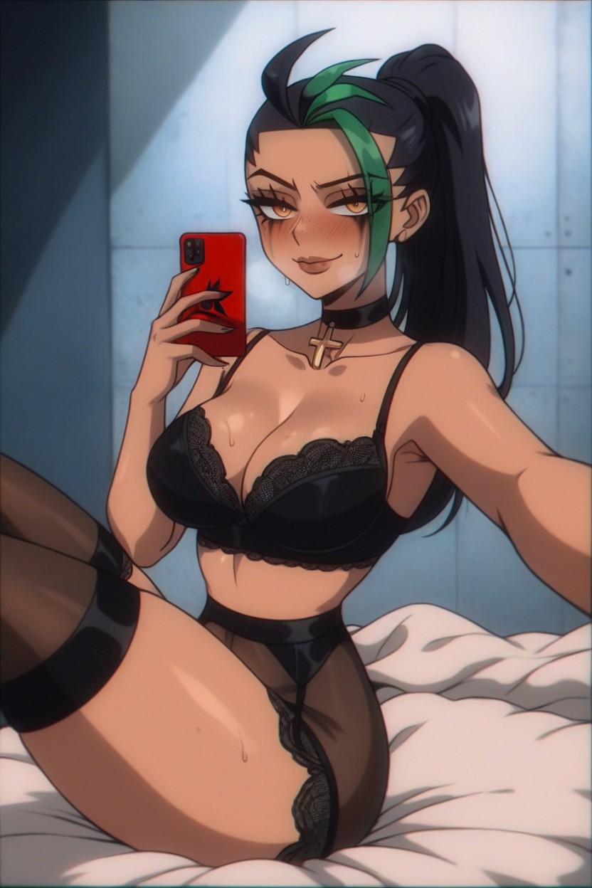Slutty Flirtatious Pose, 25+, Slutty Makeup Hentai AI Porn