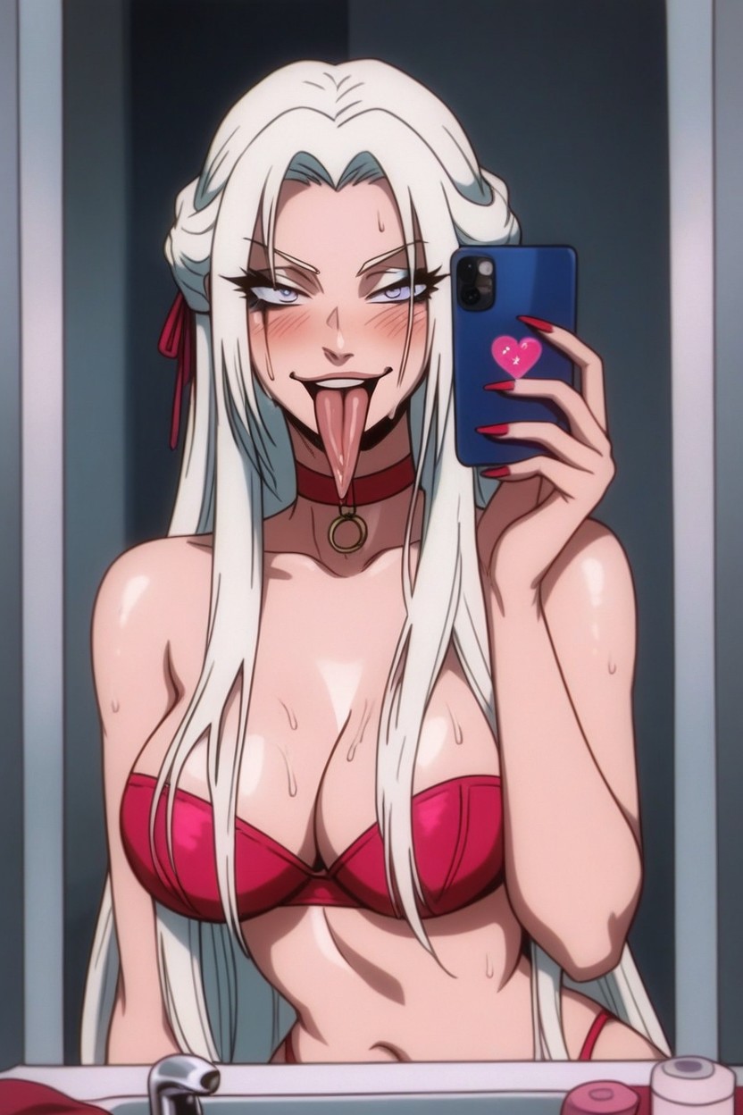 Tongue Out, Skinny, Sweaty Hentai AI Porn