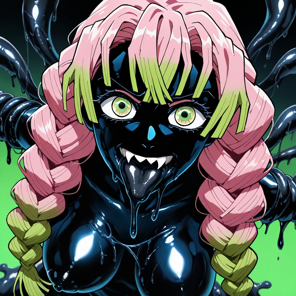Black Goo Tentacles Sea, Completely Naked, Front View Hentai AI Porn