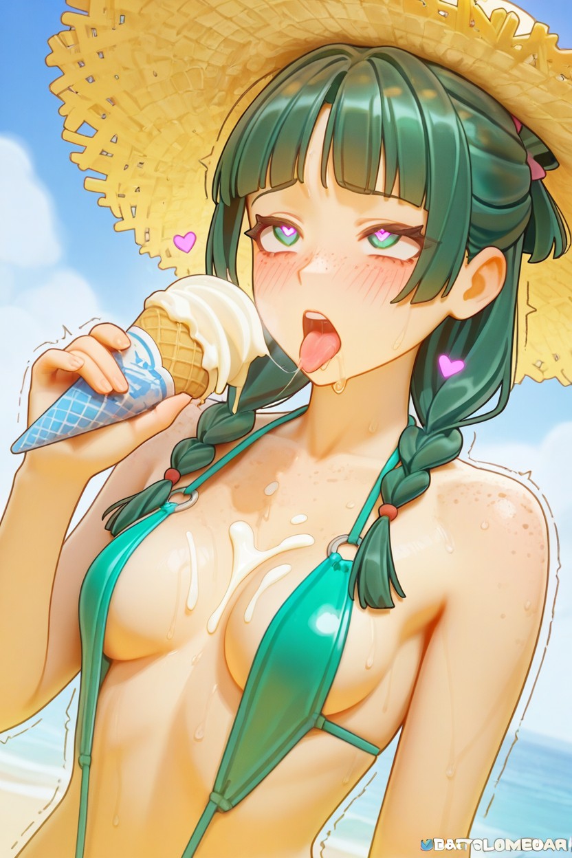 Perfect Hands, Bartolomeobari Style, Licking Icecream Hentai AI Porn