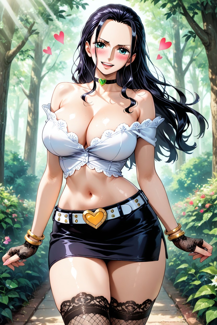 Curved Waist, Gold Accessories, Sensual Pose ヘンタイAIポルノ