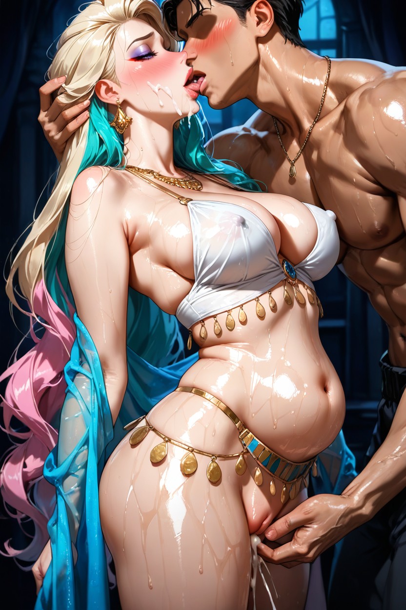 Exposed Tits, Earrings, Hourglass Body Porno IA Hentai
