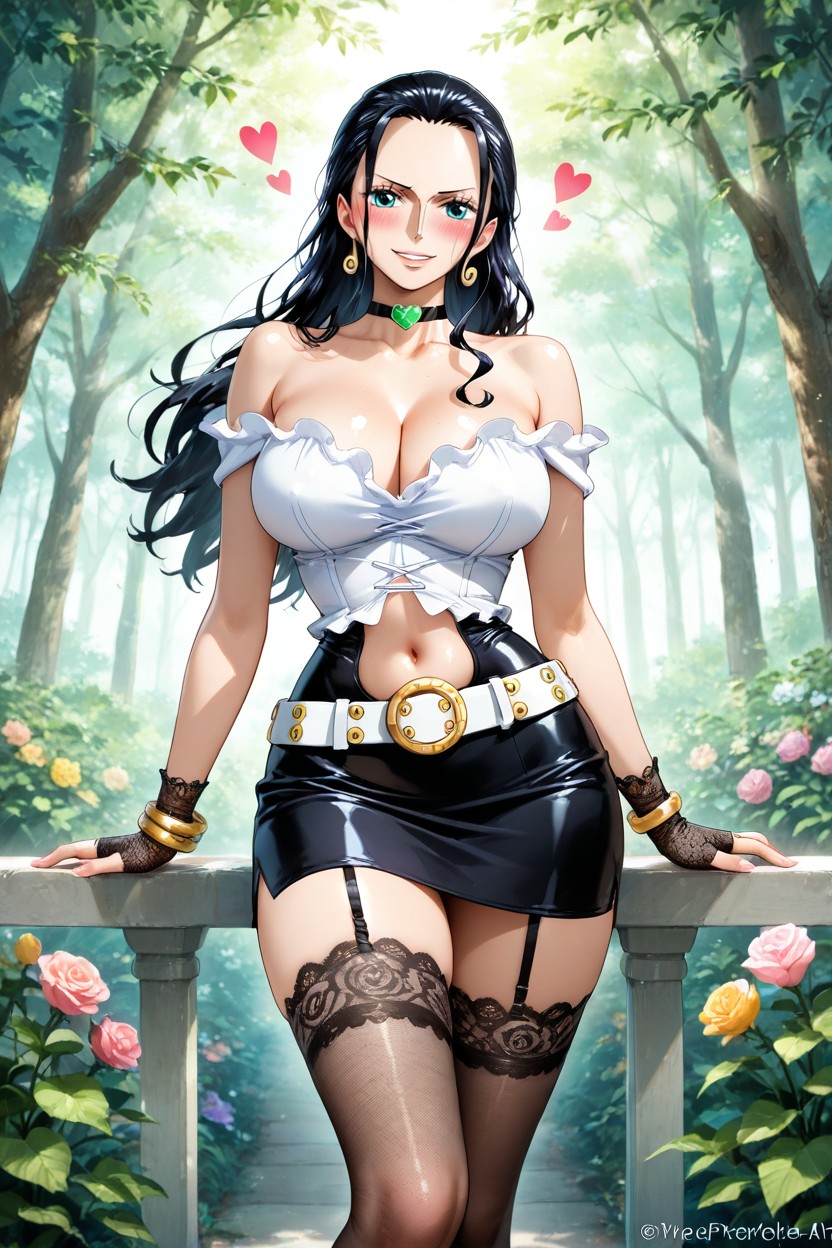 Excited, Lace Stockings, Garden With Forest Porno IA Hentai