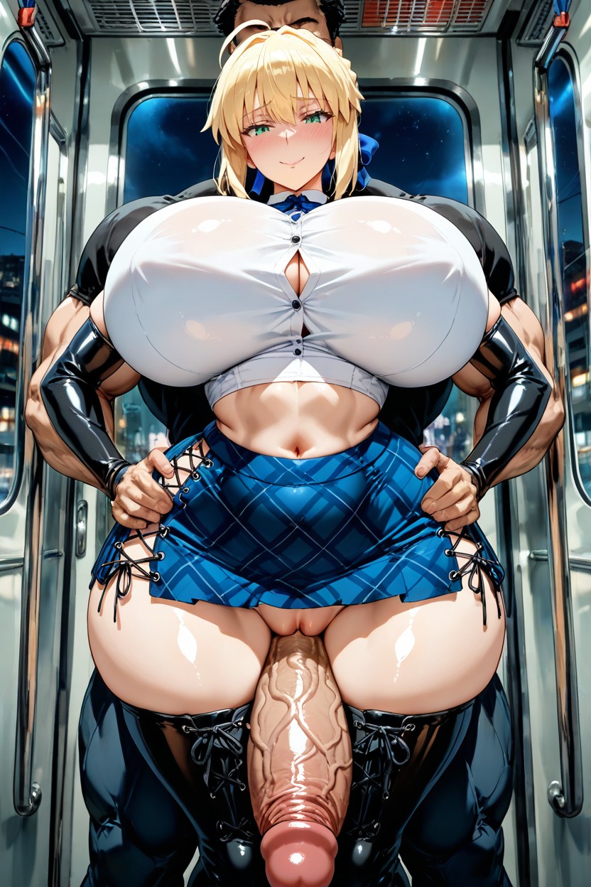 Front View, White Shirt, Hard Cock Porno IA Hentai
