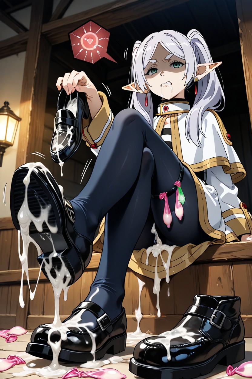 Shoes Raised, Huge Amount Of Cum, Disgust AI黃漫