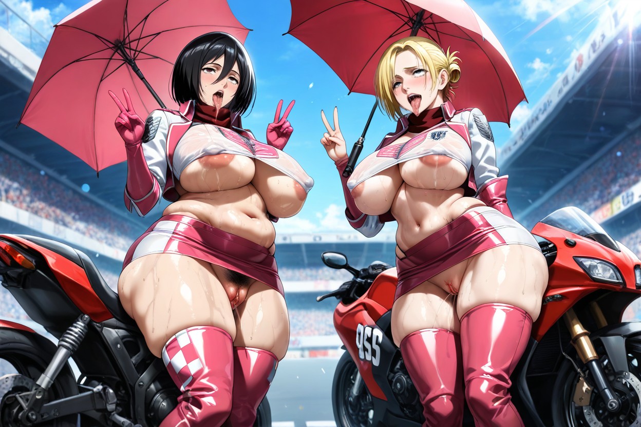 Under Boob, Looking At Viewer, Puffy Areola Хентай AI порно