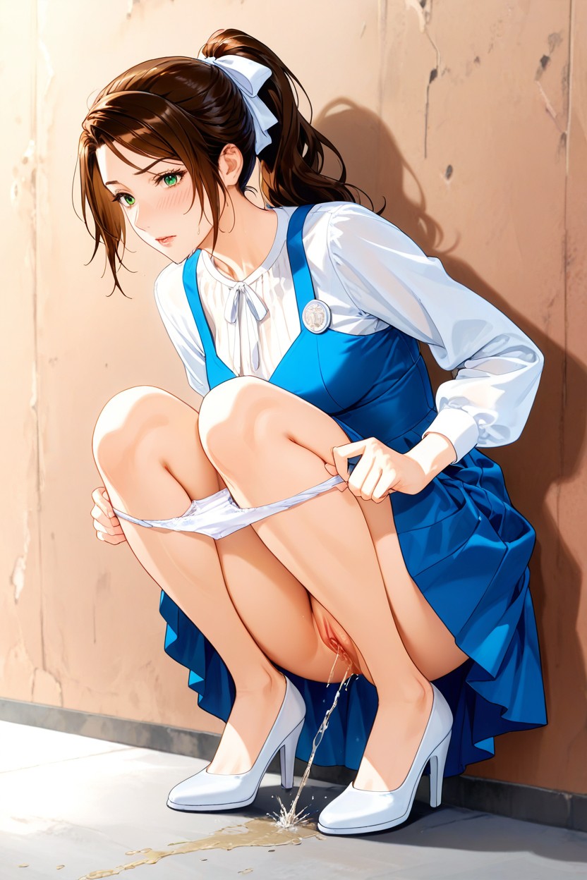 Vista Lateral, Delgada, Constipated Anal Edge Hentai IA