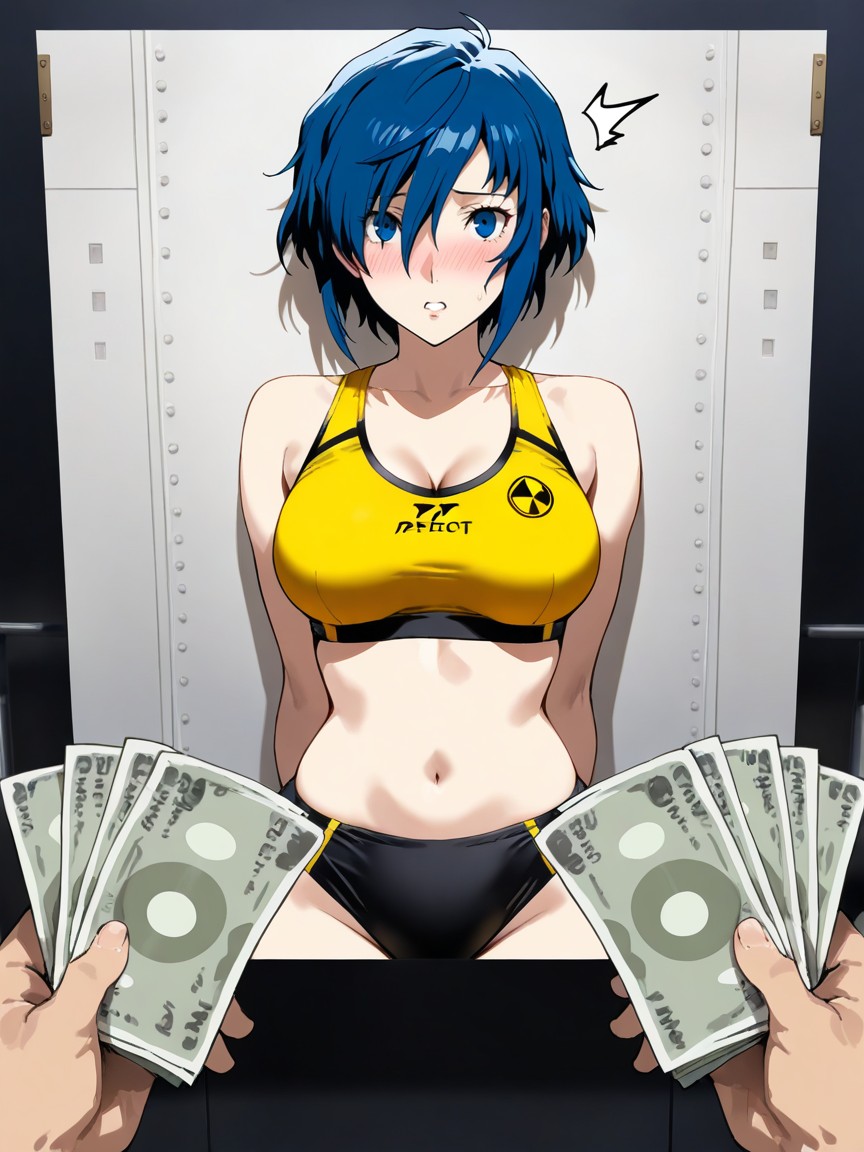 Makoto Yuki From Persona, Yellow Sports Bra, Pov Hentai AI Porn